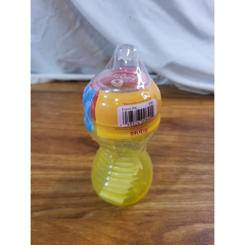 Nuby Easy GripSoft Silicone Spout Cup Bottle Baby 6 Months+ Yellow